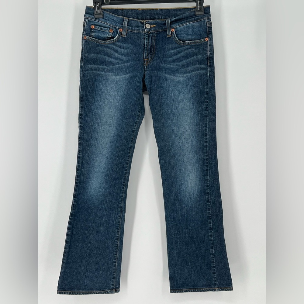 LUCKY BRAND DUNGAREES MIDRISE FLARE‎  REGULAR LENGTH